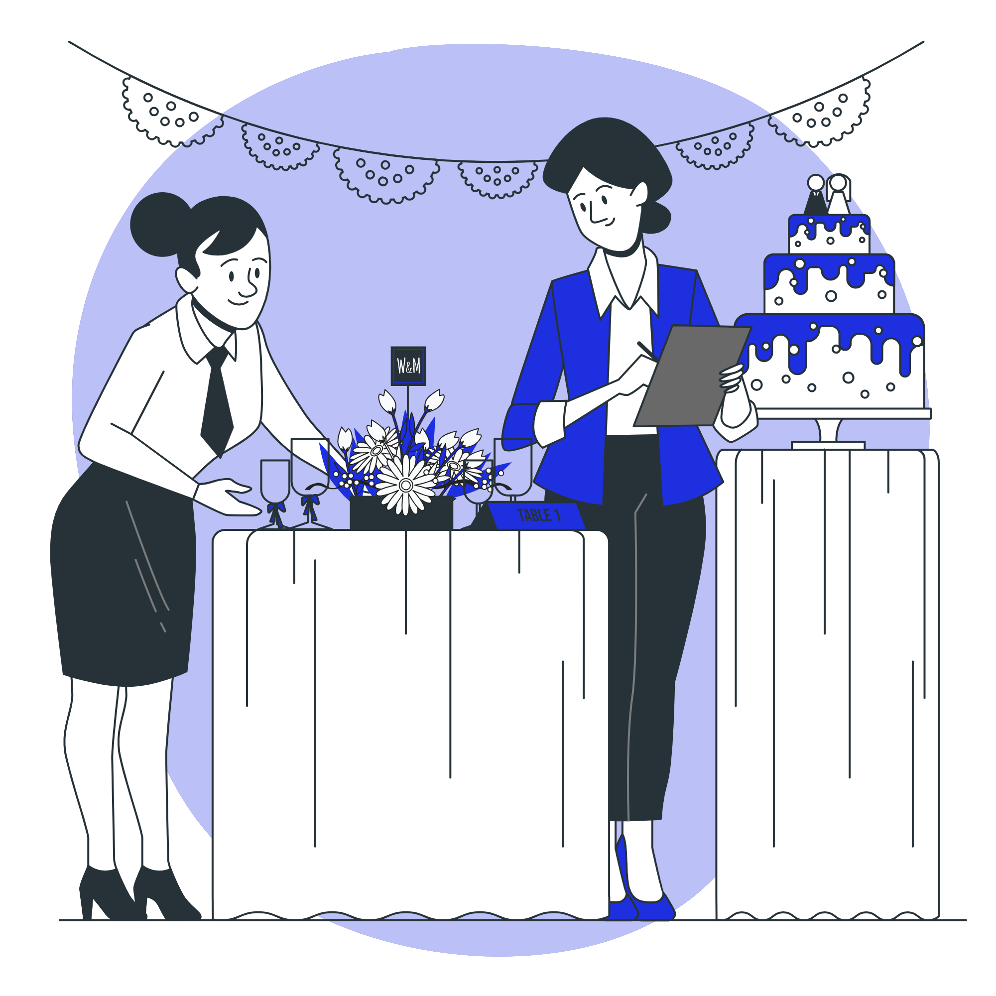 Equipo de Intellectzestacademy planeando una boda personalizada
